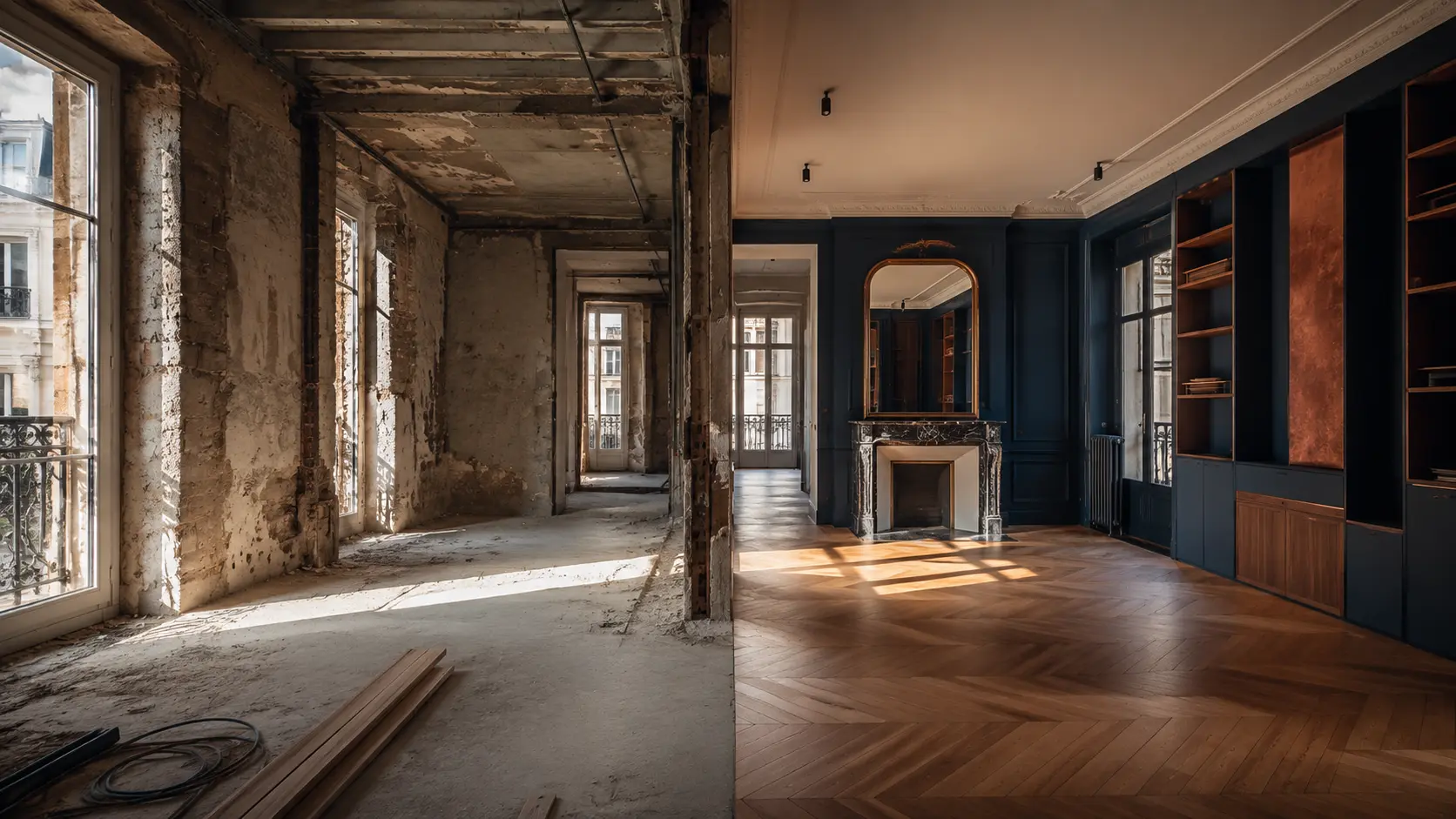 Rénovation avant après par Art Eco Conseil