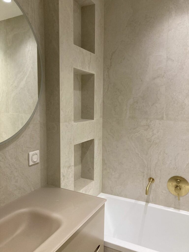 Salle de bain - chantier Art Eco Conseil à Paris 16e