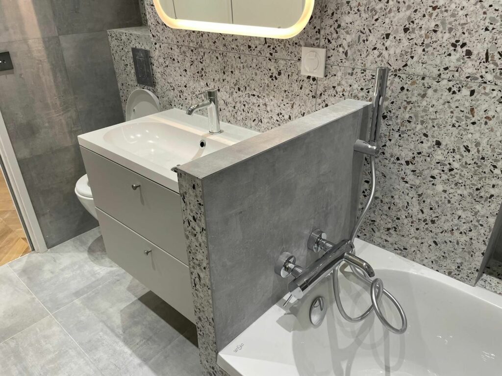Salle de bain - chantier Art Eco Conseil à Saint-Maurice