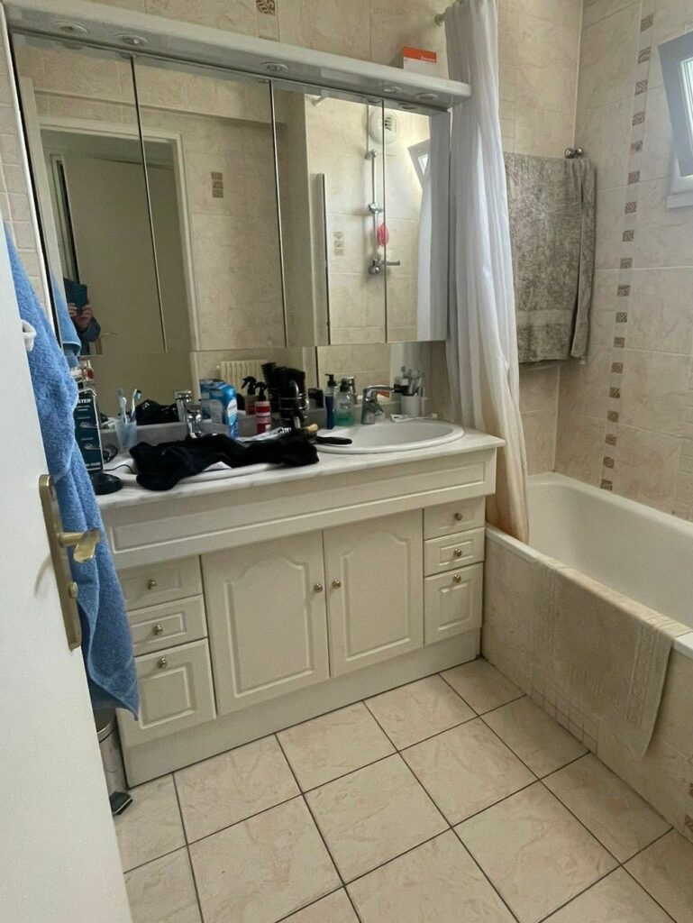 Salle de bain avant travaux à Saint-Maurice - Art Eco Conseil