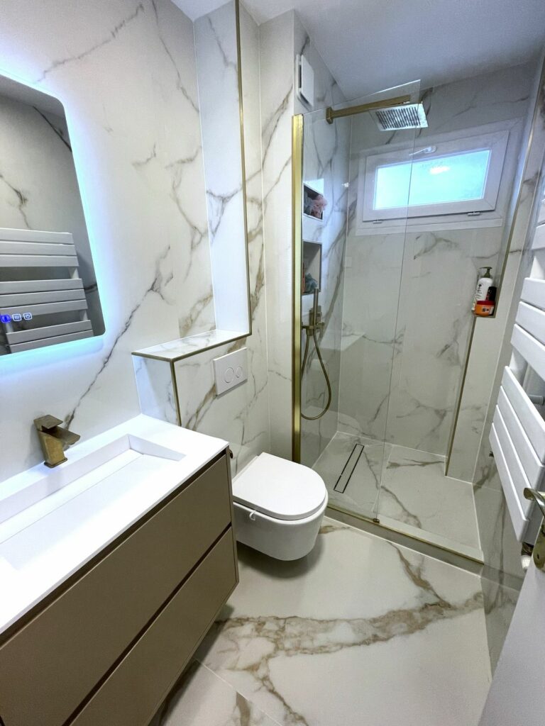 Salle de bain - chantier Art Eco Conseil à Saint-Maurice